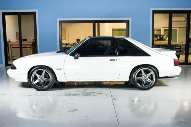 1988 White Ford Mustang Hatchback