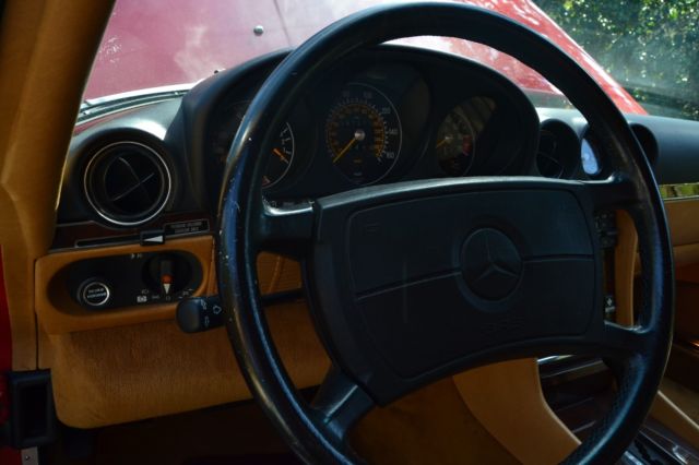 1988 Red Mercedes-Benz SL-Class Convertible