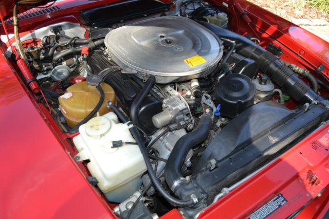 1988 Red Mercedes-Benz SL-Class Convertible