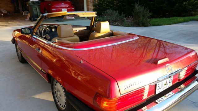 1988 Red Mercedes-Benz SL-Class Convertible