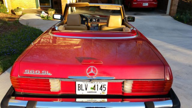 1988 Red Mercedes-Benz SL-Class Convertible