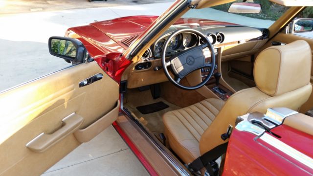 1988 Red Mercedes-Benz SL-Class Convertible