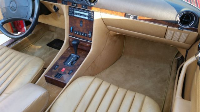 1988 Red Mercedes-Benz SL-Class Convertible