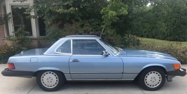 1988 Blue Mercedes-Benz SL-Class Convertible