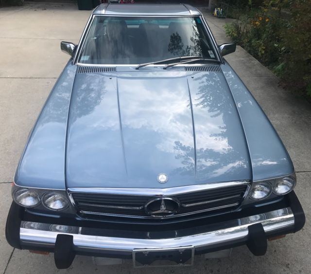 1988 Blue Mercedes-Benz SL-Class Convertible
