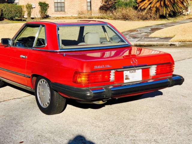 1988 Red Mercedes-Benz SL-Class Convertible
