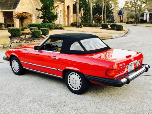 1988 Red Mercedes-Benz SL-Class Convertible