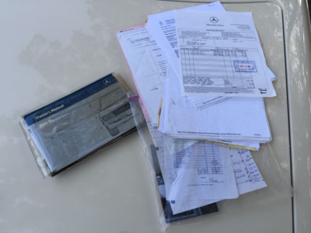 1988 Beige Mercedes-Benz SL-Class Convertible