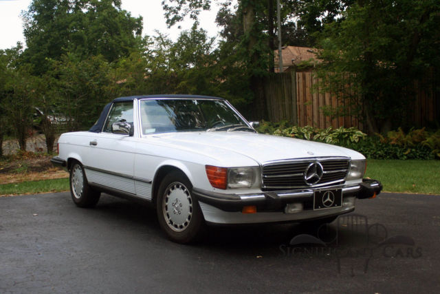 1988 White Mercedes-Benz SL-Class Convertible