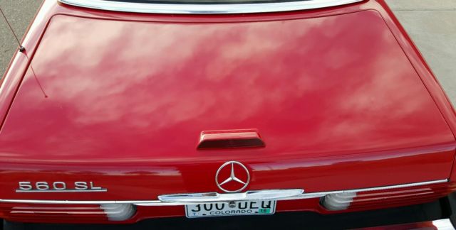 1988 Red Mercedes-Benz SL-Class Convertible