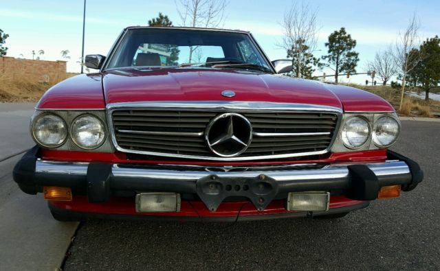 1988 Red Mercedes-Benz SL-Class Convertible