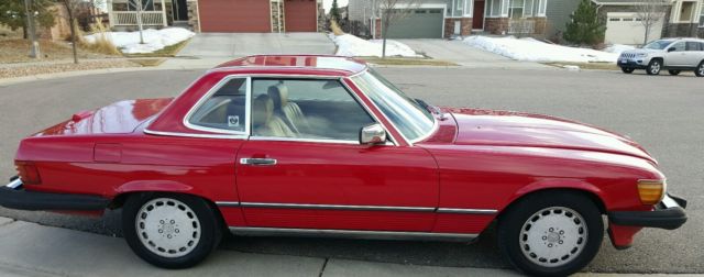 1988 Red Mercedes-Benz SL-Class Convertible