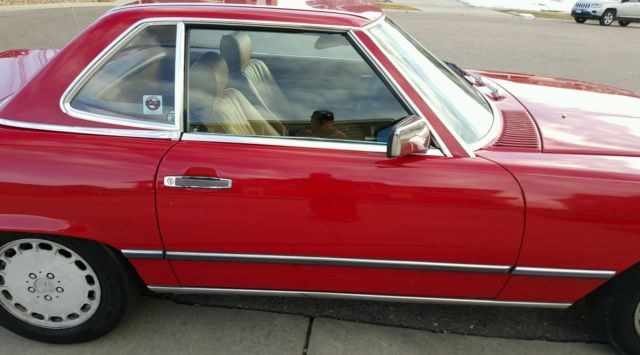 1988 Red Mercedes-Benz SL-Class Convertible