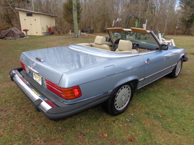 1988 Blue Mercedes-Benz SL-Class Convertable