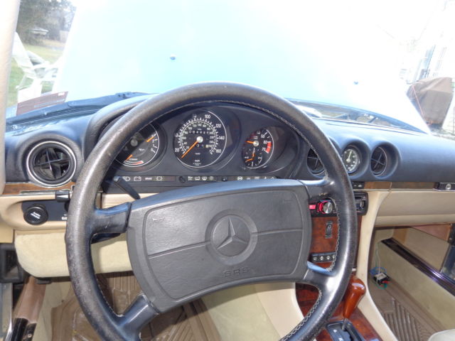 1988 Blue Mercedes-Benz SL-Class Convertable