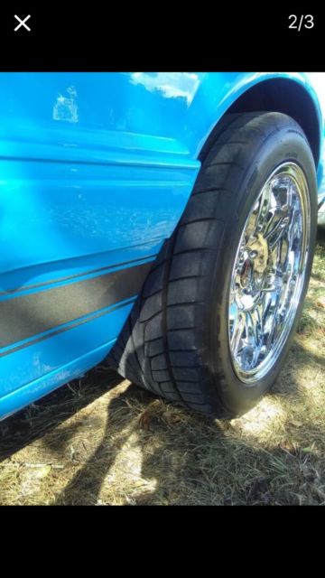 1988 Blue Ford Mustang
