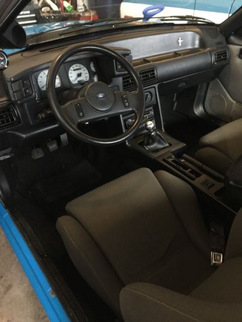 1988 Blue Ford Mustang
