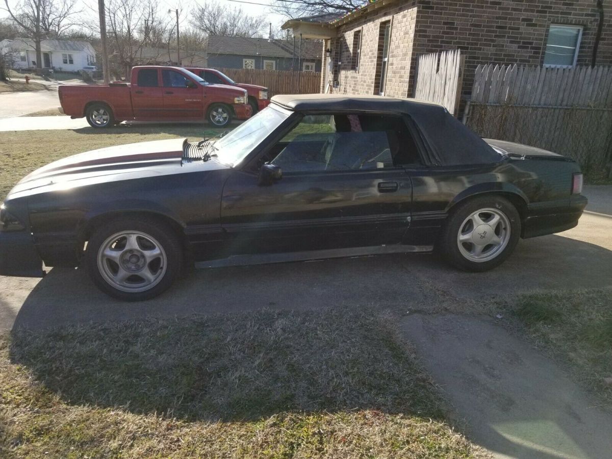 1988 Black Ford Mustang Convertible