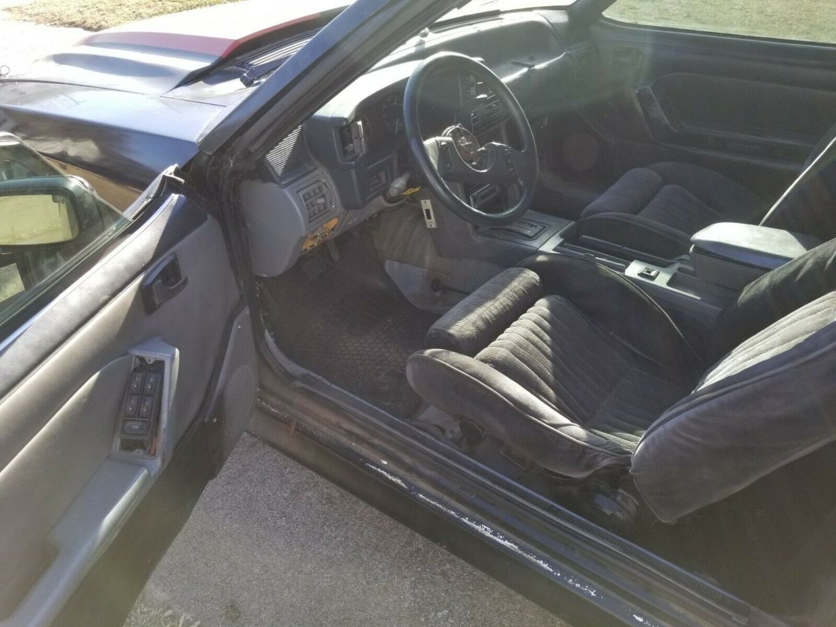 1988 Black Ford Mustang Convertible