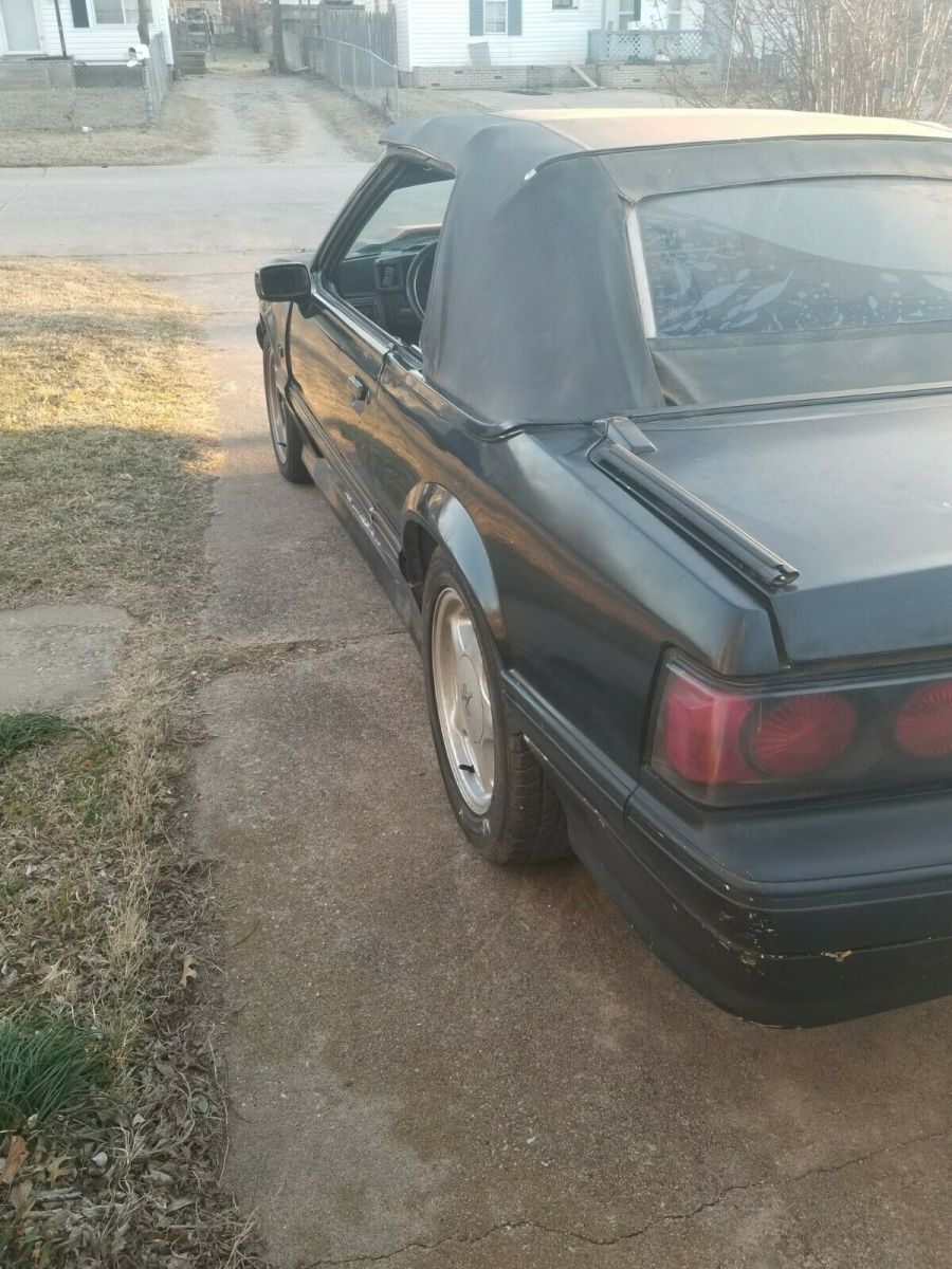 1988 Black Ford Mustang Convertible