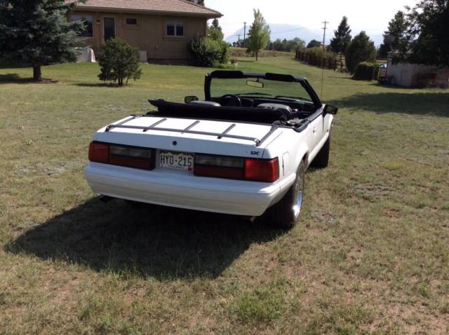 1988 White Ford Mustang Convertible
