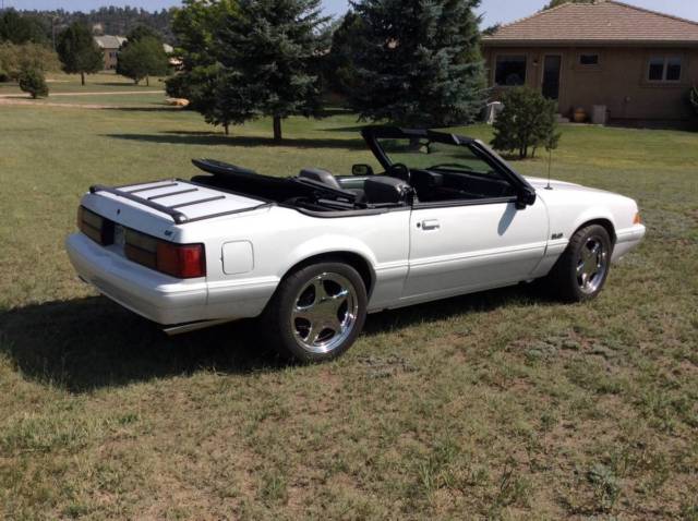 1988 White Ford Mustang Convertible
