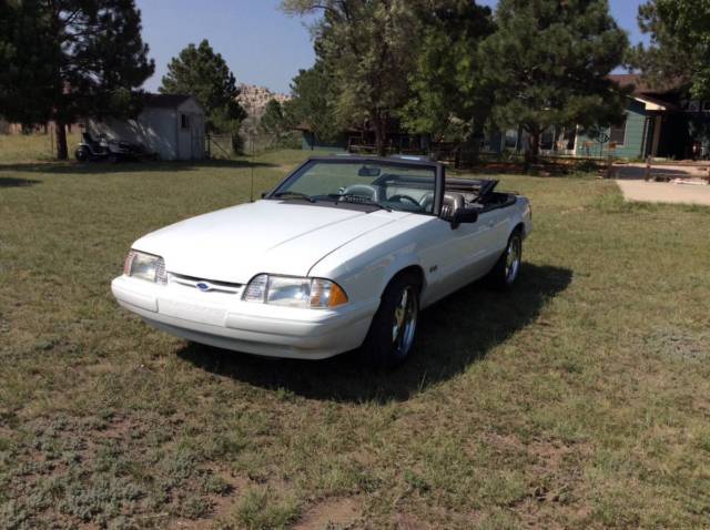 1988 White Ford Mustang Convertible