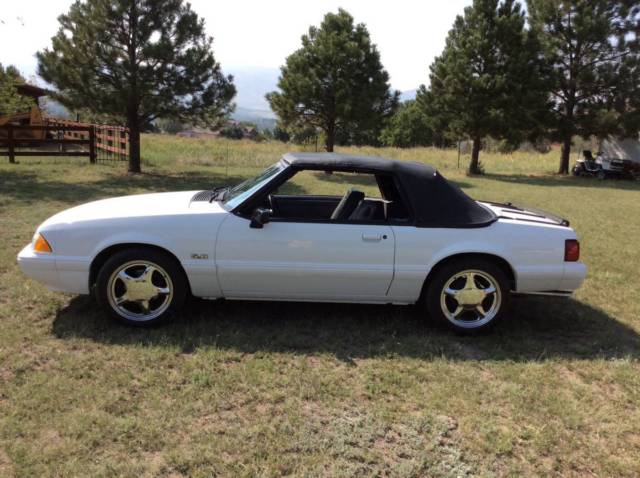 1988 White Ford Mustang Convertible