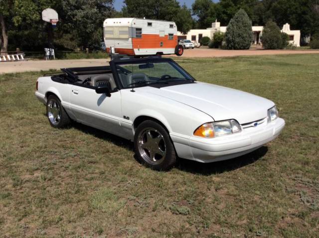 1988 White Ford Mustang Convertible
