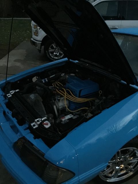 1988 Blue Ford Mustang