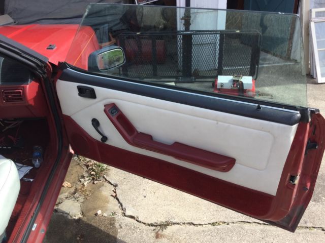 1988 Red Ford Mustang Convertible