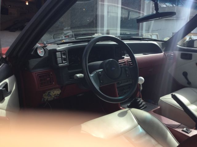 1988 Red Ford Mustang Convertible