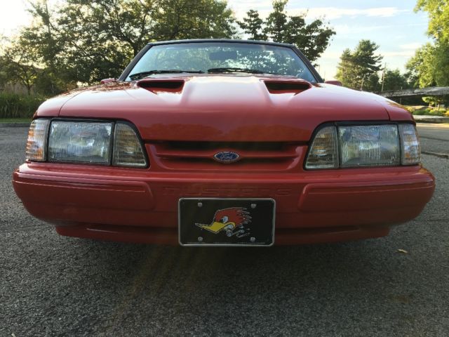 1988 Red Ford Mustang Convertible