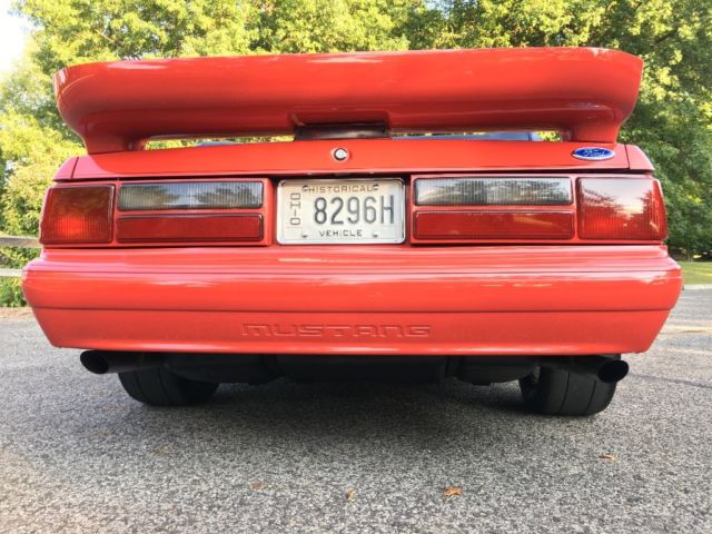 1988 Red Ford Mustang Convertible