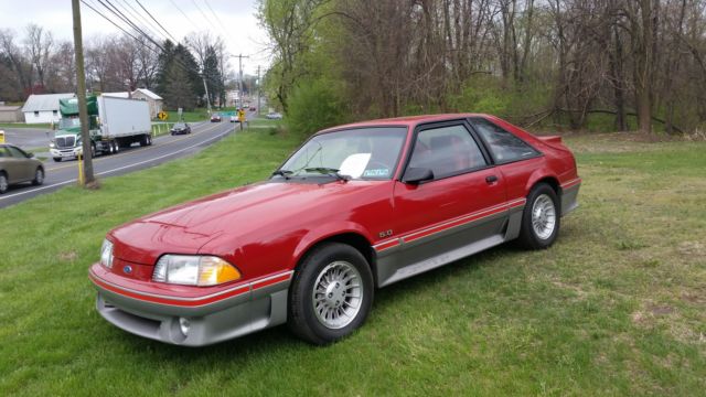 1988 Scarlet Red Ford Mustang Coupe