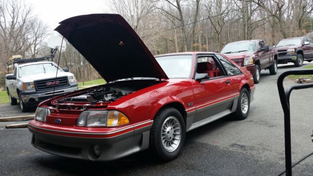 1988 Scarlet Red Ford Mustang Coupe