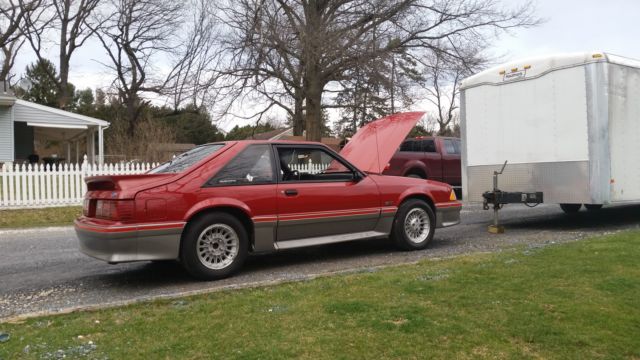 1988 Scarlet Red Ford Mustang Coupe