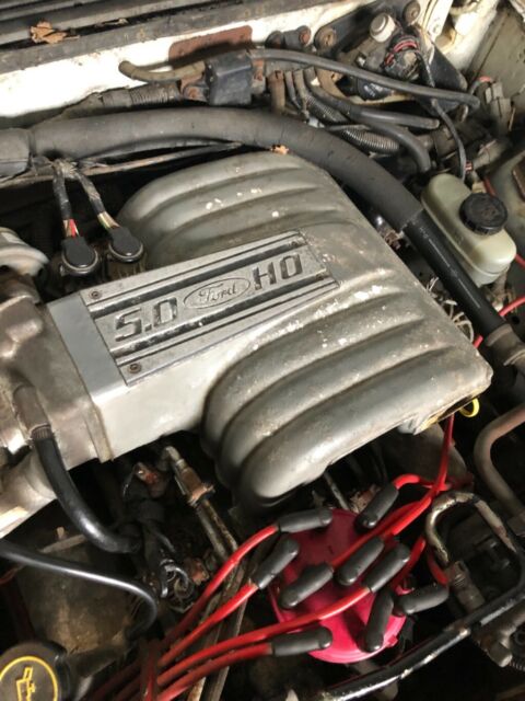 1988 White Ford Mustang Coupe