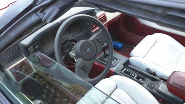 1988 Red Ford Mustang Convertible