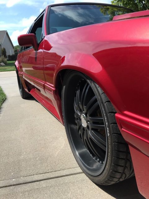 1988 Burgundy Ford Mustang Hatchback