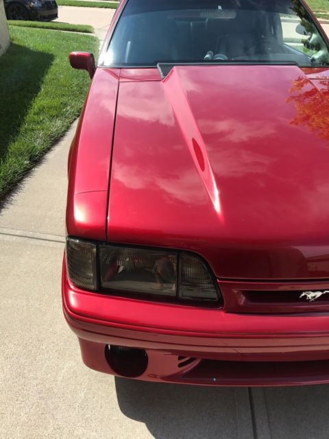 1988 Burgundy Ford Mustang Hatchback