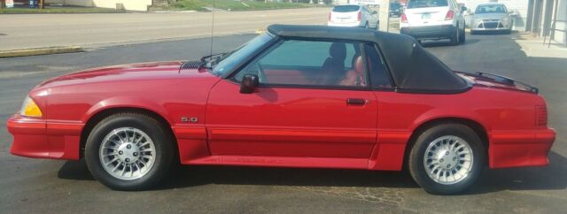 1988 Red Ford Mustang Convertible