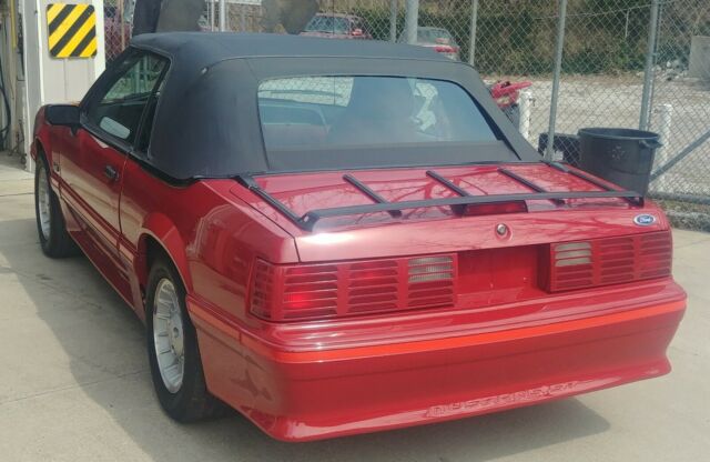 1988 Red Ford Mustang Convertible