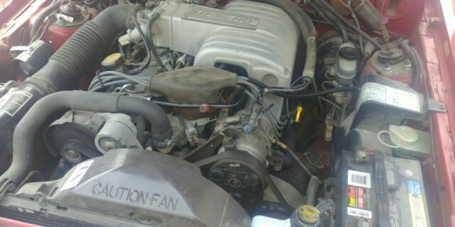 1988 Red Ford Mustang Convertible