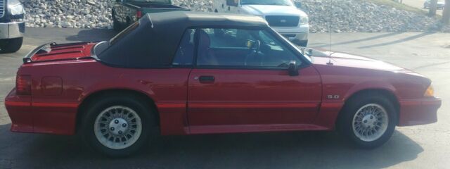 1988 Red Ford Mustang Convertible