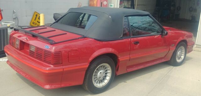 1988 Red Ford Mustang Convertible
