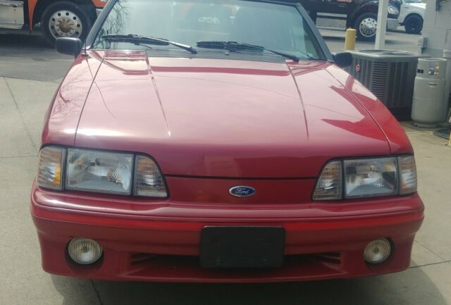 1988 Red Ford Mustang Convertible