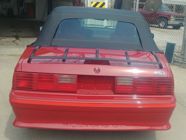 1988 Red Ford Mustang Convertible