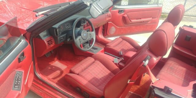 1988 Red Ford Mustang Convertible