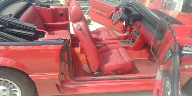 1988 Red Ford Mustang Convertible